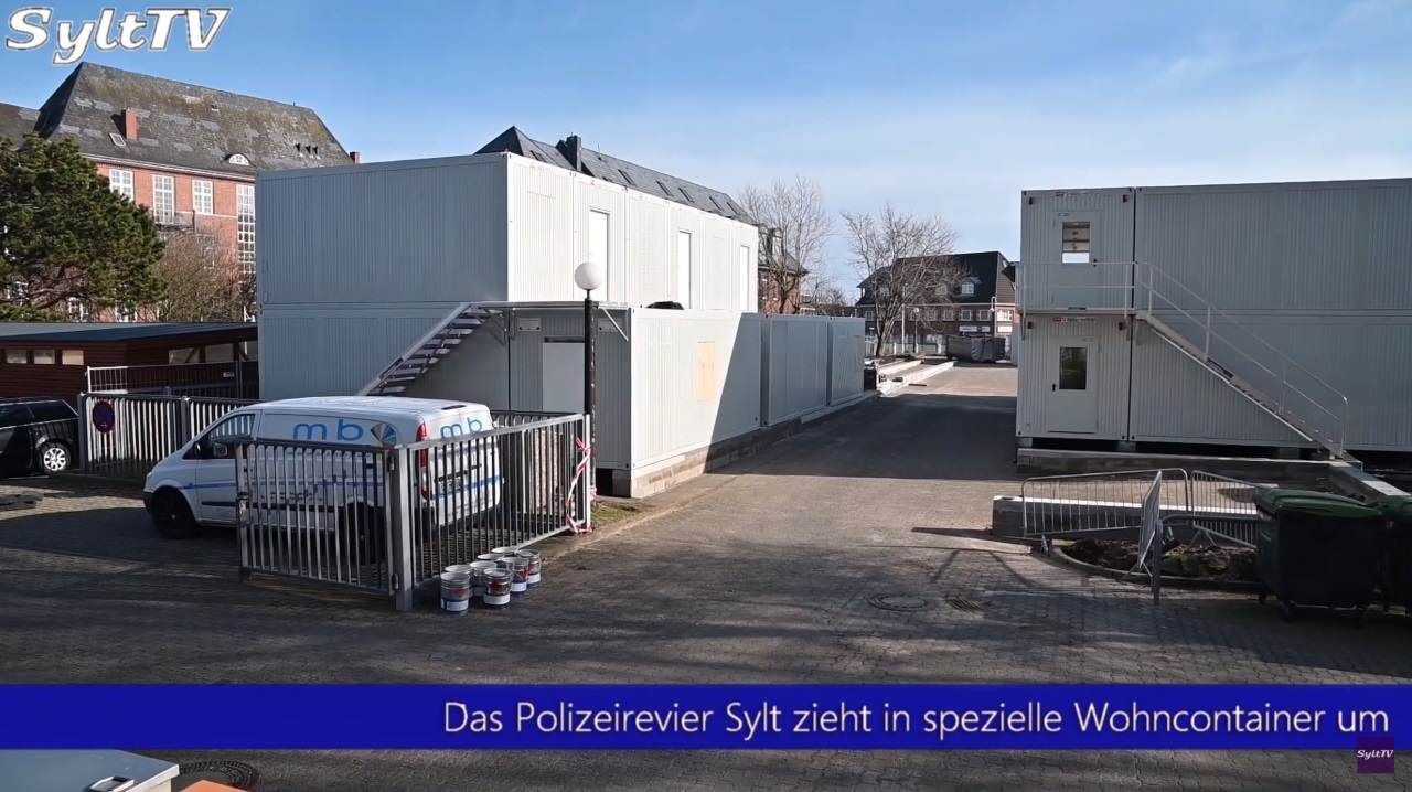 Polizei Container Westerland Sylt 2019